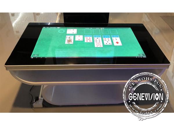 700Cd / M2 Windows 10 Wifi Digital Signage 43 Inch Waterproof PCAP Touch Table Wireless Charging