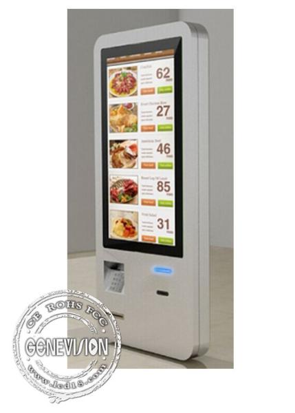 32 Inch 1080p Touch Screen Wifi Digital Signage Self Service Order Machine Payment Kiosk For Fast Food Etc