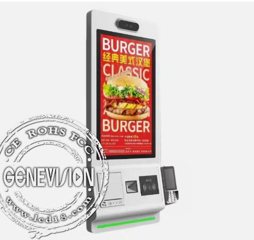 Restaurant Self Service Payment Kiosk Machine 21.5 Inch with Touch Screen and Camera