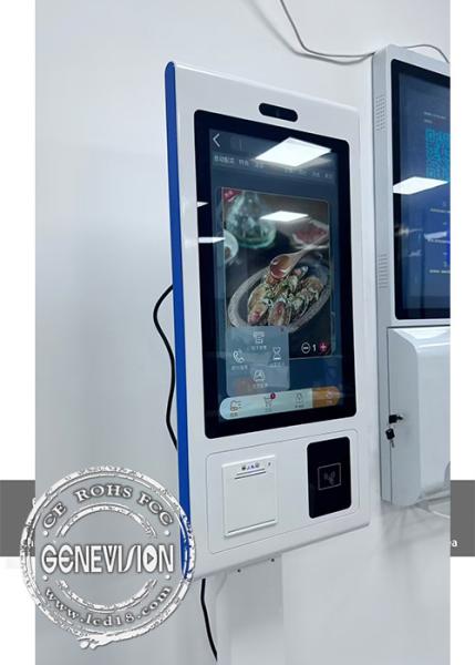 27Inch WiFi Wall Mount Self Service Payment Kiosk In PC or Android Custom Color