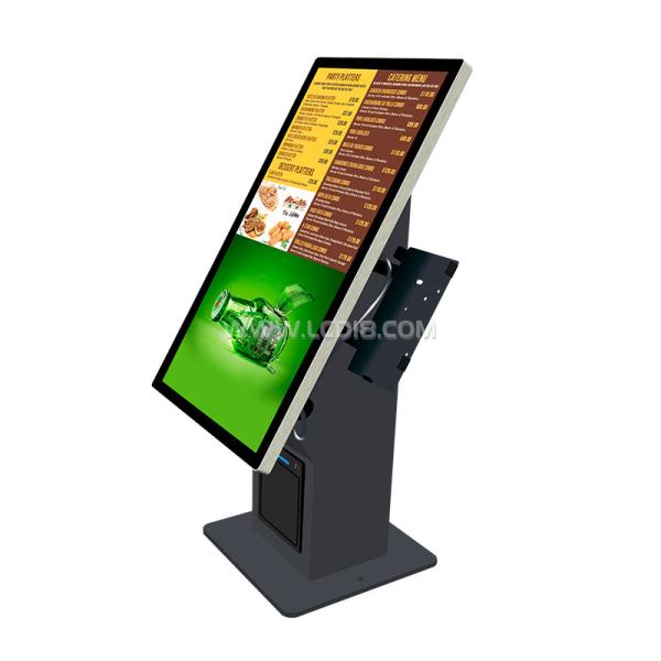 Touch Screen Restaurants Self Service Payment Kiosk 21.5 Inch Metal Body 5S Time Response