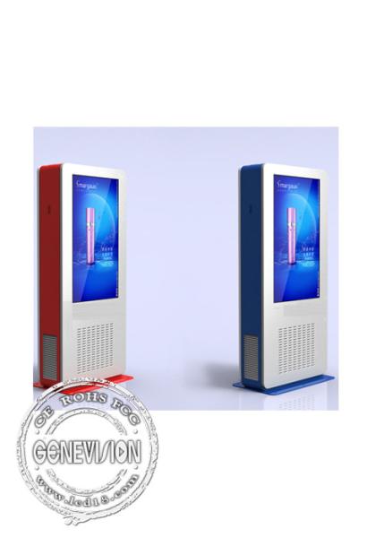 55 Inch Outdoor Media Player Kiosk Digital Advertising Floor Standing Ip65 Waterproof