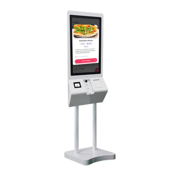 QSR Mcdonald's Self Service Kiosk 27 Inch Touch Screen With 80 MM Printer Scanner