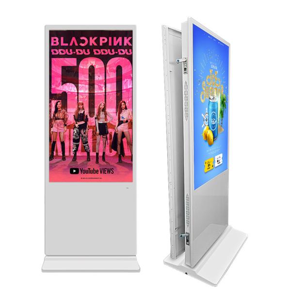 Ultra Thin 55 Inch Double Sided Interactive Touch Screen Kiosk