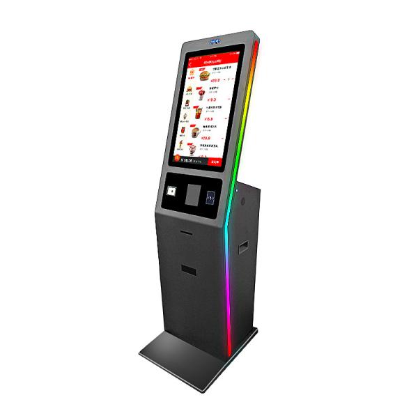 27 Inch Self Service Kiosk Capacitive Touch Screen With Printer NFC Reader Scanner