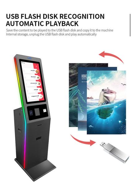 27 Inch Self Service Kiosk Capacitive Touch Screen With Printer NFC Reader Scanner