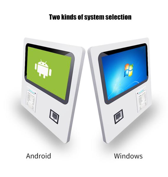 15.6 Inch WiFi Wall Mount Self Service Payment Touch Screen Kiosk Supporting Customization