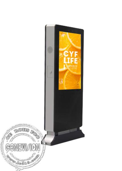 49 Inch Advertising Touch Screen Full HD LCD Outdoor Electronic Signage with Face Recognition Camera