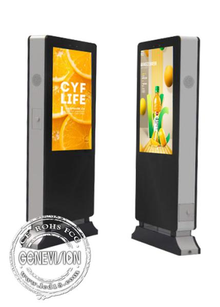 49 Inch Advertising Touch Screen Full HD LCD Outdoor Electronic Signage with Face Recognition Camera