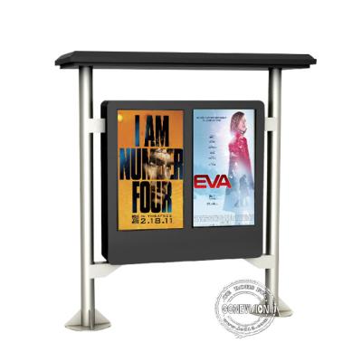 China Street Floor Stand Dual Screen Digital Outdoor Signs 2000cd High Brightness for sale