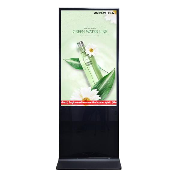 55 inch Full Black 10 Points IR Touch Screen Kiosk Android Windows System All In One