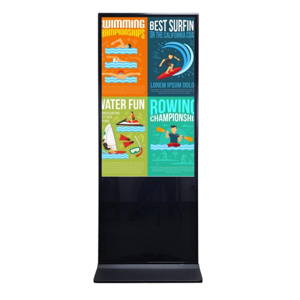 55 inch Full Black 10 Points IR Touch Screen Kiosk Android Windows System All In One