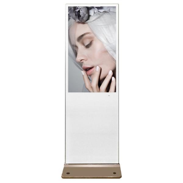 43 inch Wifi Digital Signage Totem Golden Color Android Remote Control Cloud Server