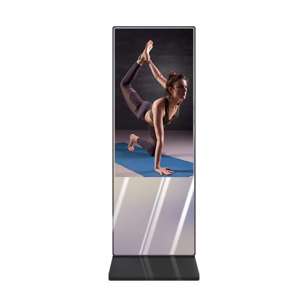 43 Inch Totem Magic Mirror Digital Signage With Body Sensor For Fitness Center