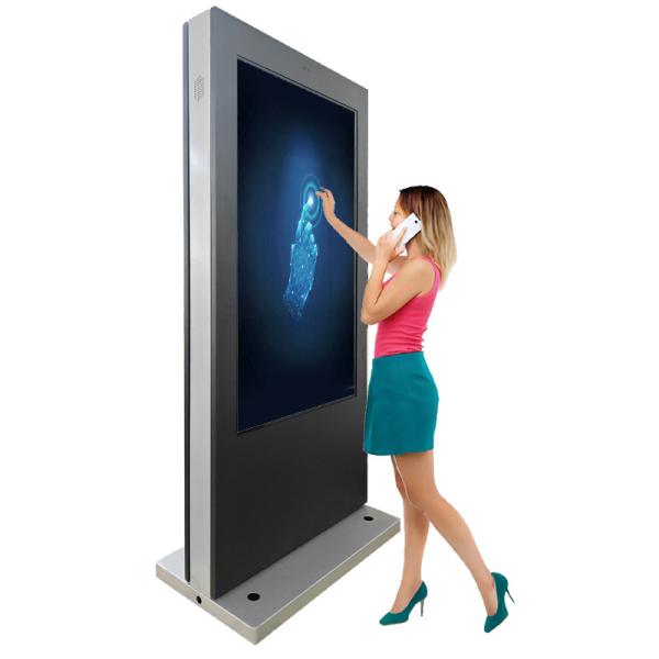 55 inch Outdoor Vertical Touch Screen Kiosk Digital Advertising Screen For Smart City