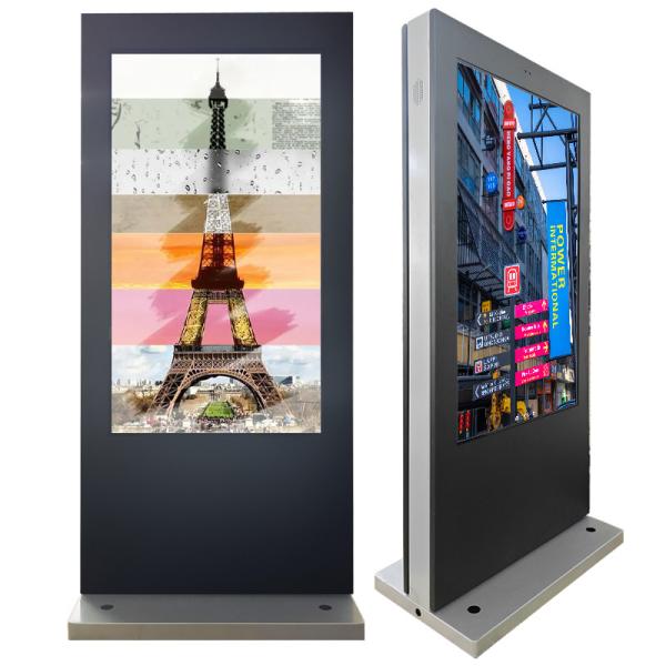 55 inch Outdoor Vertical Touch Screen Kiosk Digital Advertising Screen For Smart City