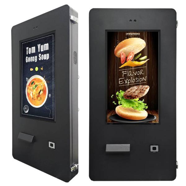 24 Inch Self Service Touch Payment Kiosk With Outdoor Ordering Tickets Software System