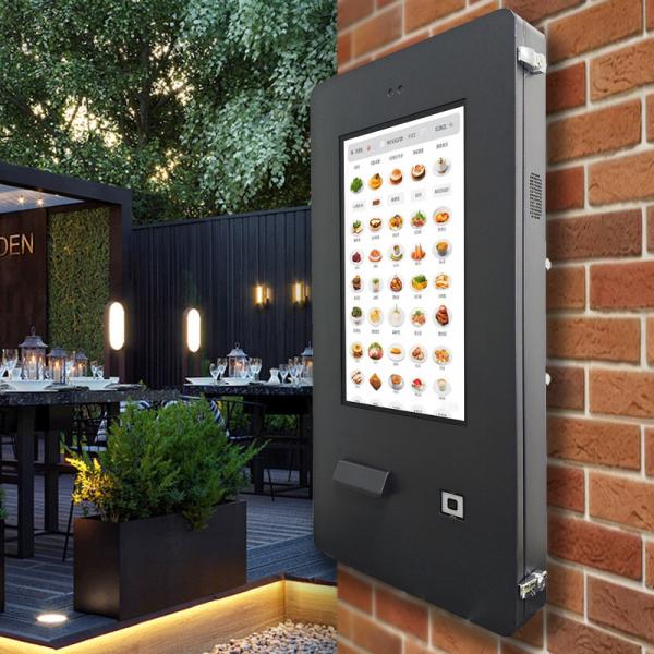 24 Inch Self Service Touch Payment Kiosk With Outdoor Ordering Tickets Software System