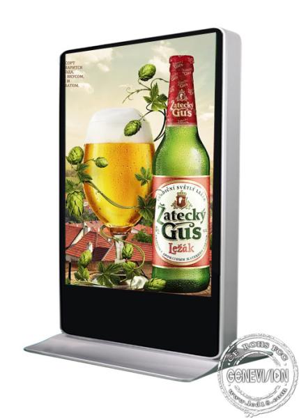 Vertical Display Lcd Kiosk Digital Signage Wifi Network Totem 98 Inch Floor Standing