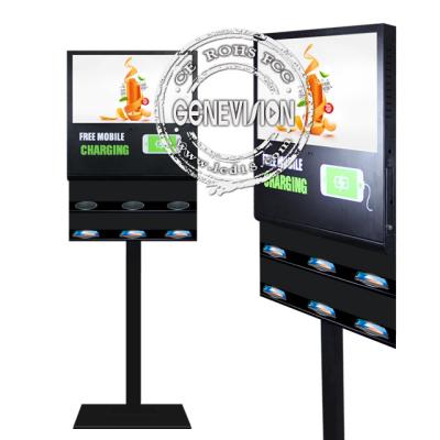 China Floor Stand Android Digital Signage 21.5'' 5G Wireless Phone Charging LCD Advertising Screen for sale