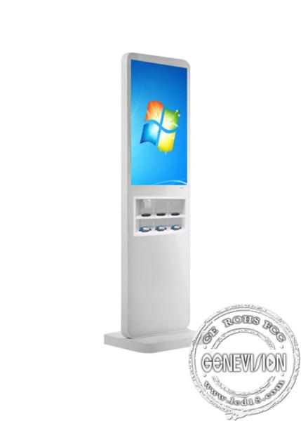 PC Digitalfloor Standing Digital Signage Wireless Charging Station 32'' WIFI Touch Screen Kiosk