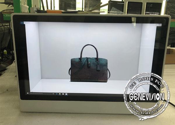 Interactive Touch Screen Transparent Lcd Showcase 21.5 Inch With Windows / WIFI