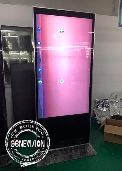 Super Thin Infrared Touch Screen Monitor Kiosk LCD Screen With 5.0Mpx Face Recognition Camera