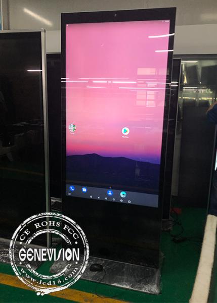 Smart Capacitive Touch Screen Kiosk Wifi Digital Signage Camera Built In 65'' Big Size With 4G Google Play