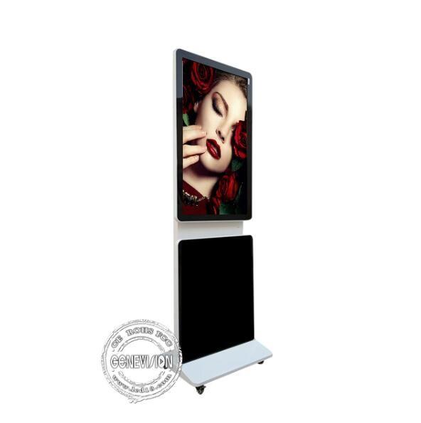 Rotate Screen Advertising Digital Signage 43 Inch Indoor Stand Free Infrared Touch High Sensitive