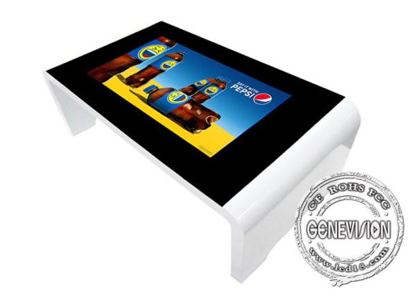 Waterproof Capacitive Touch Screen Digital Signage 43'' Coffee / Tea Table With Windows System