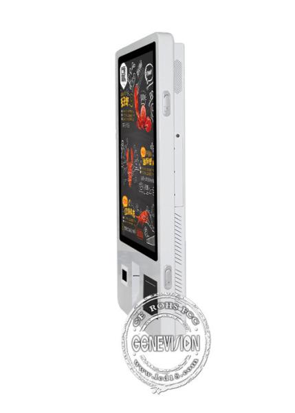 Floor Stand 32 inch Self Ordering Automated Touch Screen Payment Kiosk For Fast Food