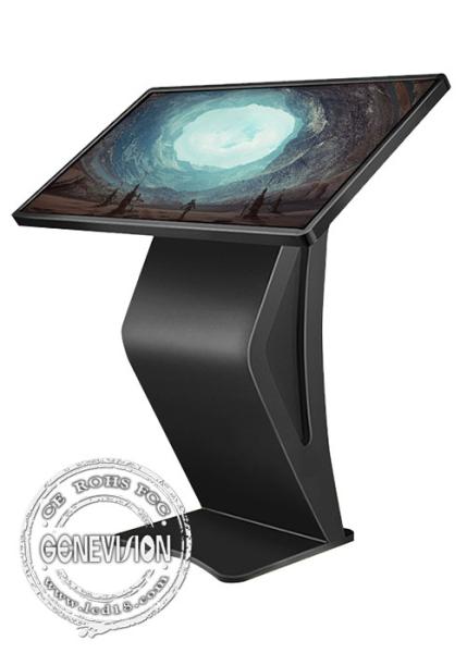 Black Windows 10 Interactive Touch Screen Kiosk 55 Inch With 5G For Exhibition