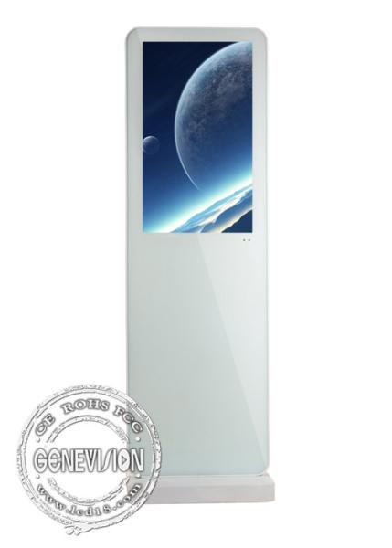 White Android System Wifi Digital Signage Advertising Digital Totem 1920 * 1080 Resolution