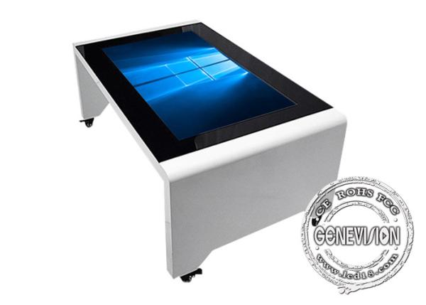 Waterproof Capacitive Touch Screen Digital Signage 43'' Coffee / Tea Table With Windows System