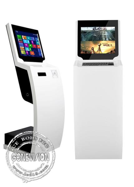 21.5 Inch PCAP Touch Screen Kiosk Financial Bank Windows Self Service With Keyboard