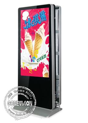China Hd Screen Wireless Digital Signage 65 Inch 4g Double Sided Pcap Foil Touch Screen Kiosk for sale