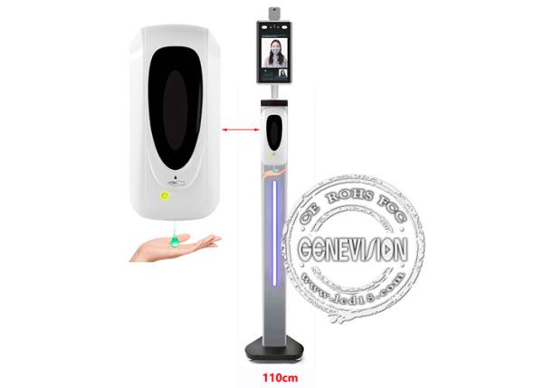 8 Inch Digital Signage Built In Infrared Thermometer Face Recognition automatic hand sanitizer dispenser