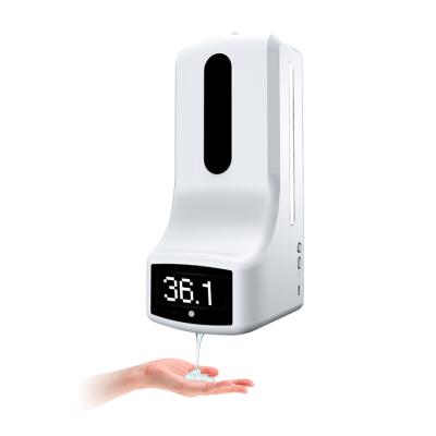 China Wall Mount 1000ML Automatic Soap Dispenser With Temperature Measuring Scanner for sale