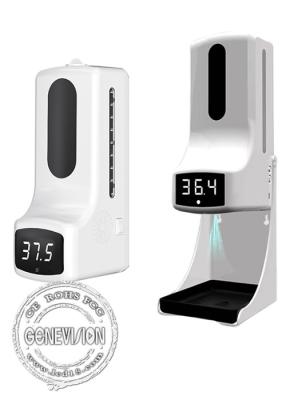 China Do alarme anormal da temperatura do termômetro de K9 IR distribuidor automático do gel da mão com bandeja da gota à venda