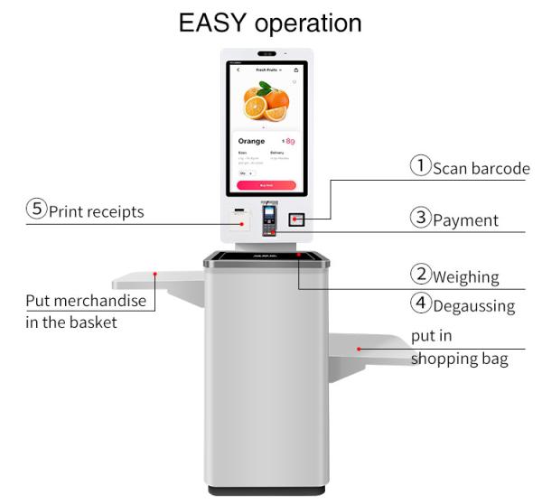 Self Service Payment 32 Inch FHD Touch Screen Kiosk