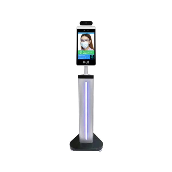 Floor Standing Face Recognition Temperature Measuring Kiosk With 8