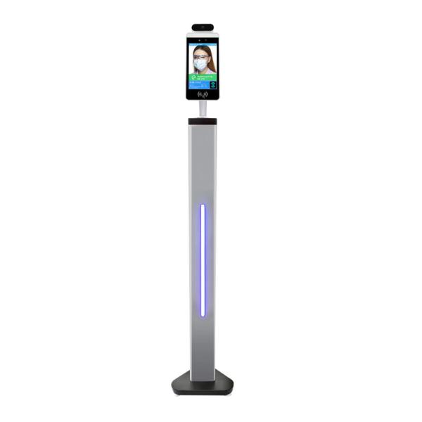 Floor Standing Face Recognition Temperature Measuring Kiosk With 8