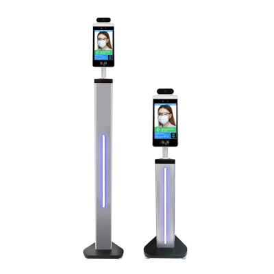 China Floor Standing Face Recognition Temperature Measuring Kiosk With 8