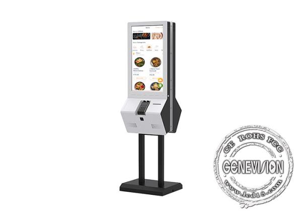 32 Inch PC I3 I5 Self Service Ordering Kiosk With Thermal Printer