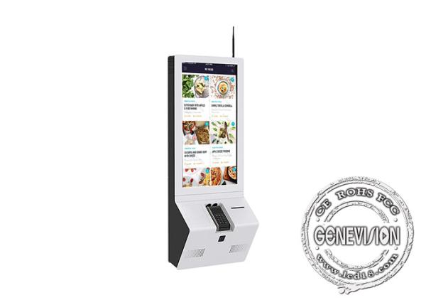 32 Inch PC I3 I5 Self Service Ordering Kiosk With Thermal Printer