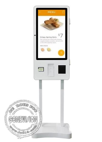 Camera Inbuilt 32 Inch Self Service Payment MacDonalds Kiosk For Clothing Outlet