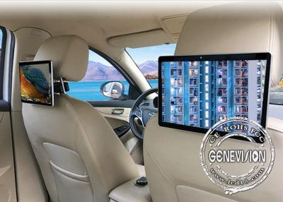Cina 10,1» contrassegni di plastica di Android Digital del monitor del poggiacapo del taxi del touch screen del pannello di IPS con 4G e GPS in vendita