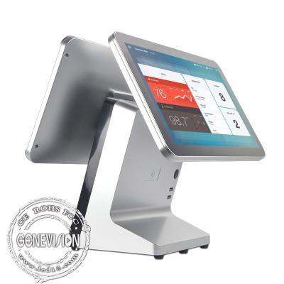 China Supermarket 15in Dual Screen Touch Screen Kiosk 1024x768 With Printer for sale