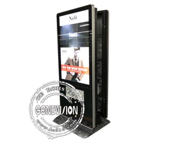 Dual Screen WiFi LCD Digital Signage 400cd/m2 With Cell Phone Charging Station