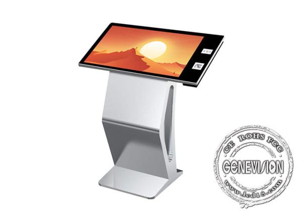 K Base Design 32in 43in Infra Touch Self Checkout Kiosk With QR Code Scanner